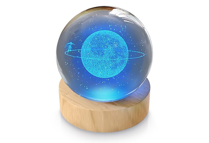 MyBeo LED Dekolicht 3D Glaskugel, Leuchtende Kristallkugel mit Gravur, Nach günstig online kaufen