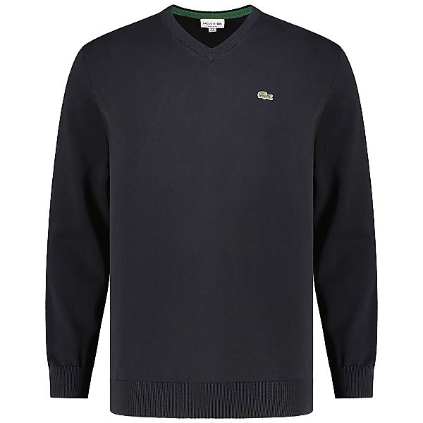 LACOSTE Feinstrickpullover aus Biobaumwolle Farbe schwarz Größe: 6XL günstig online kaufen