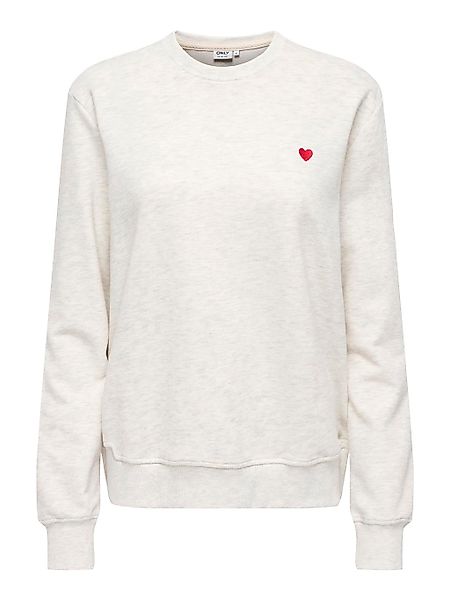 ONLY Sweatshirt "ONLADELLE L/S O NECK UB CS SWT", Baumwollmischung, regular günstig online kaufen