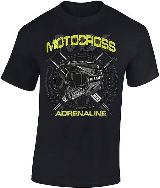Baddery Print-Shirt Biker T-Shirt: "MX Motocross Adrenaline" - Geschenk Mot günstig online kaufen