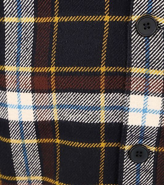 Knowledge Cotton Apparel Überhemd Dunkelblau Kariert - Größe M günstig online kaufen