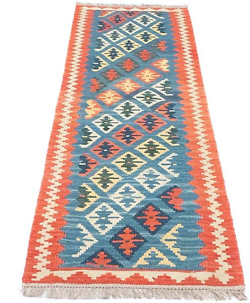 morgenland Wollteppich »Kelim Fars Teppich handgewebt blau«, rechteckig, Ku günstig online kaufen