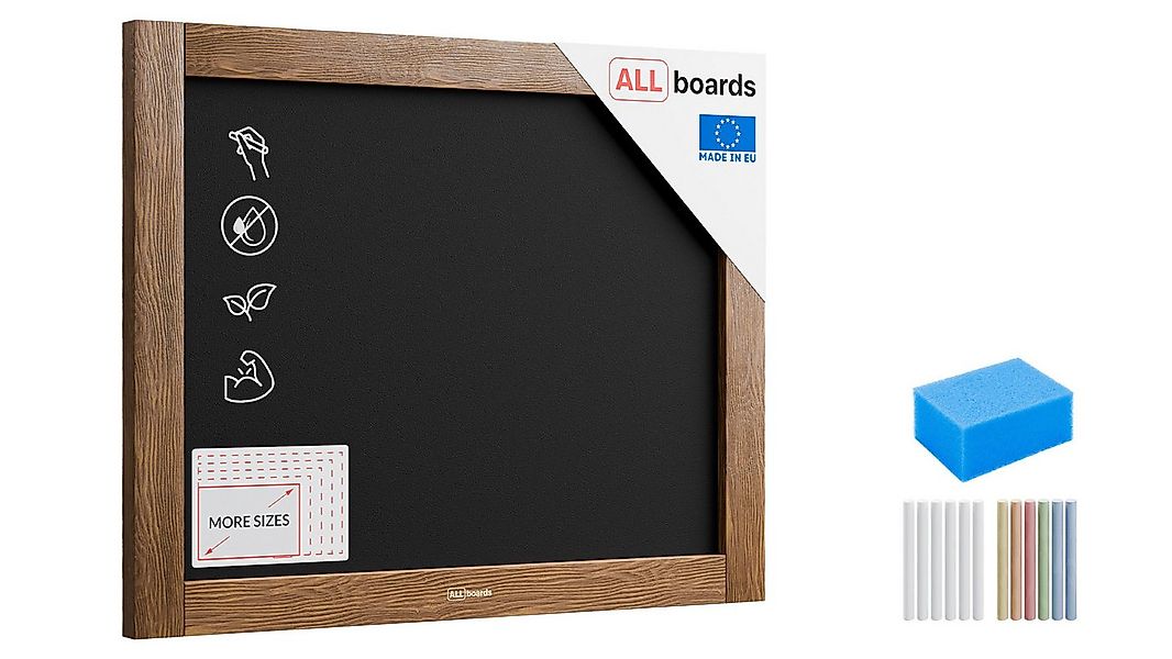 ALLboards Tafel ALLboards Kreidetafel Holzrahmen Schreibtafel Wandtafel günstig online kaufen