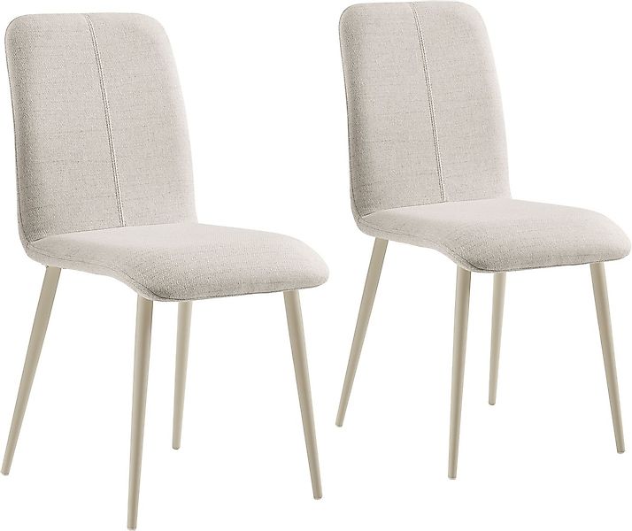 OTTO home 4-Fußstuhl Allyae (Set), edlem Strukturstoff, modernem Design und günstig online kaufen