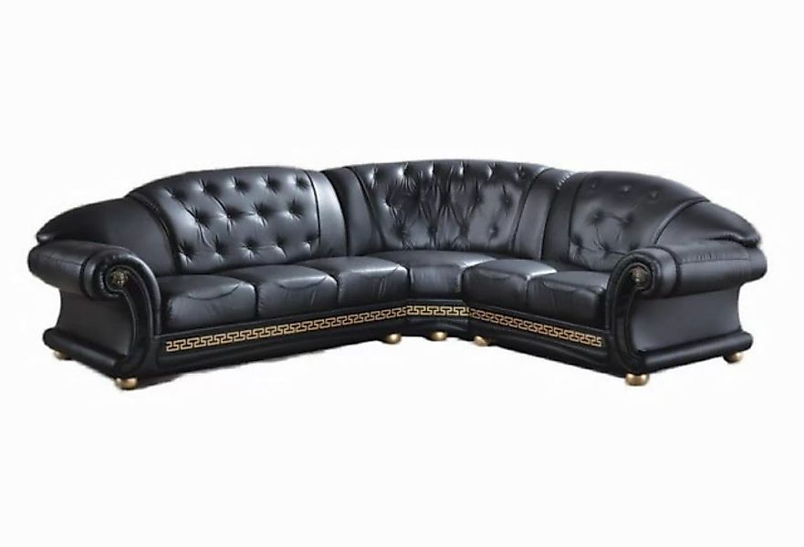 Salottini Ecksofa Chesterfield Oriental Ecksofa Eckcouch schwarz SOFORT LIE günstig online kaufen