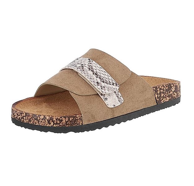 Ital-Design Bequeme Damenschuhe mit Klettverschluss für die Freizeit Pantol günstig online kaufen