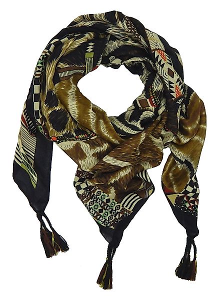 Ella Jonte Dreieckstuch, braun schwarz großes günstig online kaufen