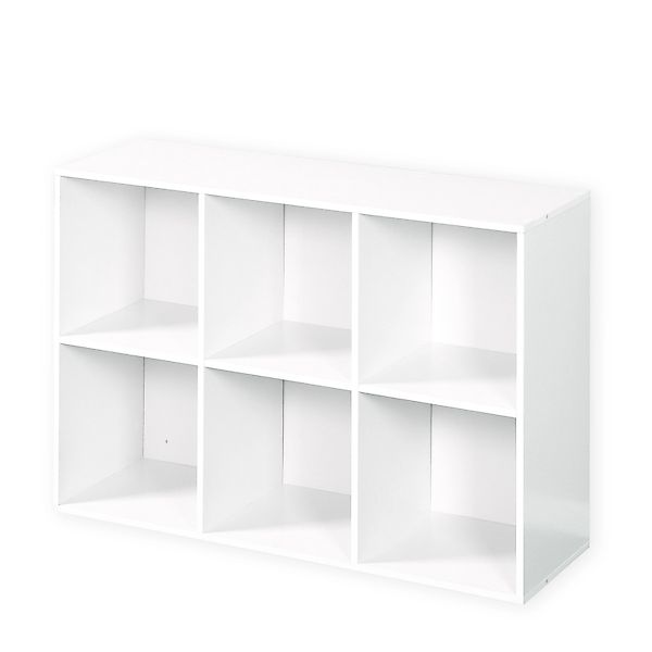 KARAT Holzregal Vermont Stilvoller Raumteilerregal Mit 6 Fächern günstig online kaufen