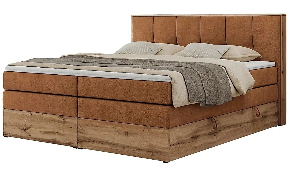 Boxspringbett mit Bettkasten Albero 1 King ¦ orange ¦ Maße (cm): B: 148 H: günstig online kaufen