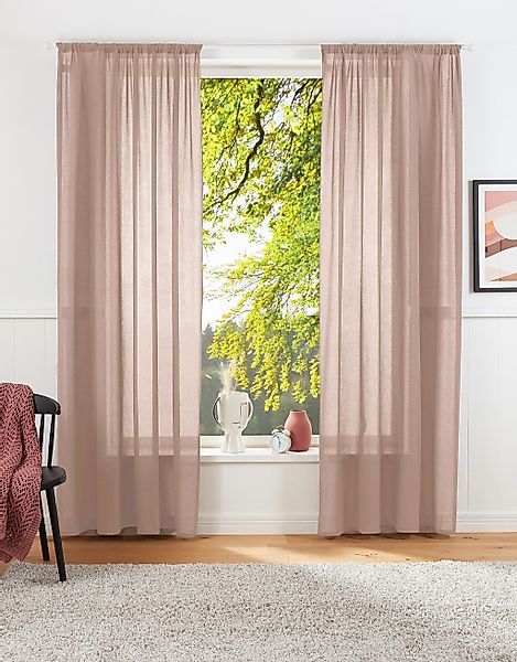 LeGer Home by Lena Gercke Vorhang "Lanea" Stangendurchzug 1 Stk. tlg. Leine günstig online kaufen