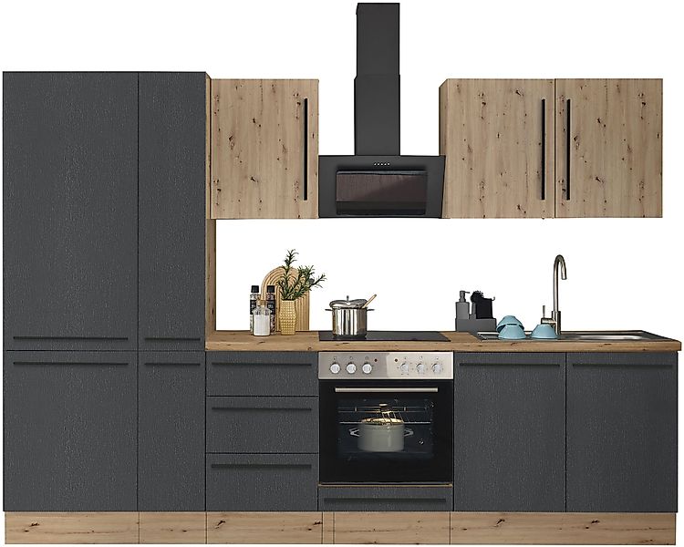 KOCHSTATION Küchenzeile »Florida« Breite 300 cm, wahlweise mit E-Geräten,So günstig online kaufen