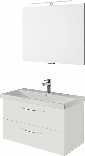 Saphir Badmöbel-Set »Serie 4035 2-teilig, Keramikwaschtisch mit LED-Spiegel günstig online kaufen