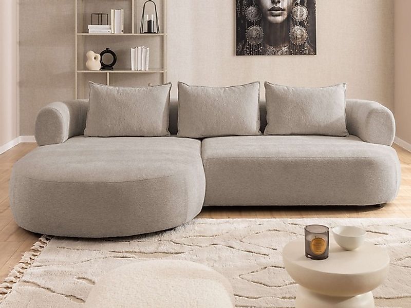 Home affaire Ecksofa »LUSSAC L-Form Design-Sofa mit Zierkissen, Maße B/T/H: günstig online kaufen