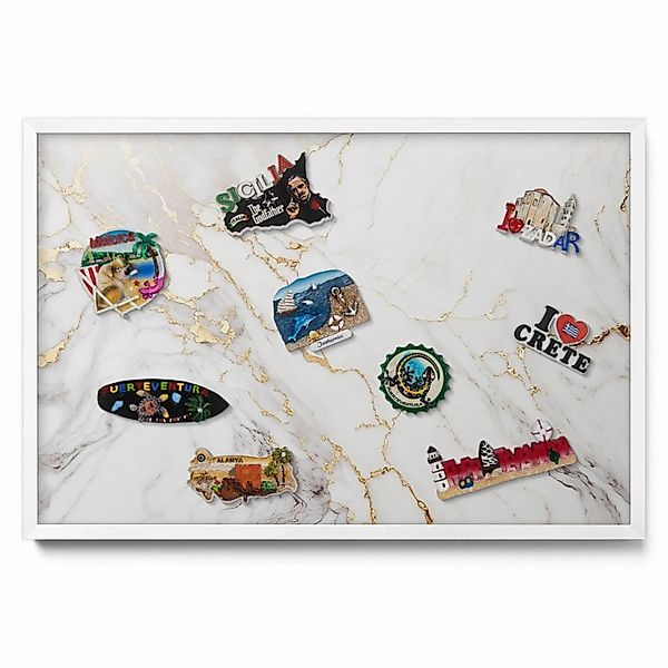 Tulup Magnettafel Magnettafel aus Metall für Souvenirs Stilvoller Marmorste günstig online kaufen