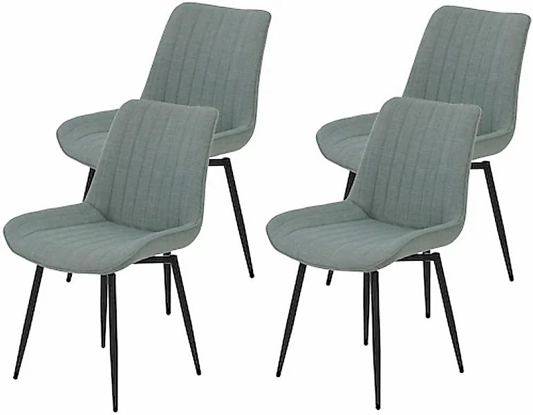 HELA Drehstuhl »Vierfußstuhl BERGEN« (Set) 4 Stk. Webstoff Esszimmerstuhl, günstig online kaufen