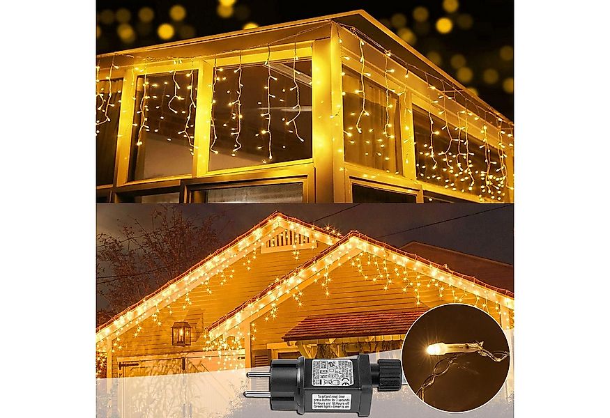 LMaxhome LED-Lichterkette Eisregen Lichterkette für Aussen Flashing Effekt günstig online kaufen