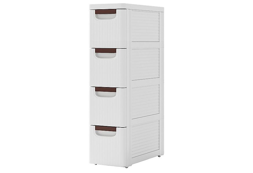 COSTWAY Beistellwagen, Nischenschrank schmal, mit 4 Schubladen & Rollen, we günstig online kaufen