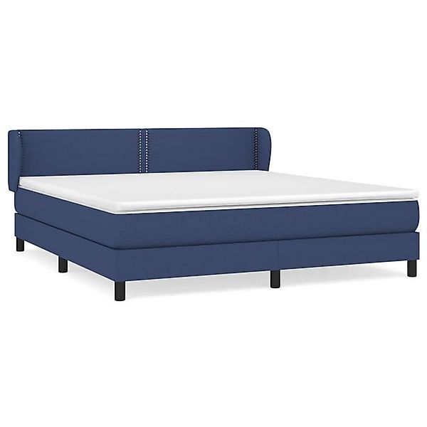 vidaXL Boxspringbett Boxspringbett mit Matratze Blau 180x200 cm Stoff Bett günstig online kaufen