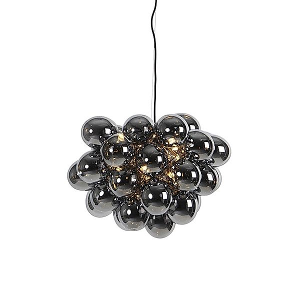 Qazqa Pendelleuchte Uvas, ohne Leuchtmittel, G9, Schwarz, Design, Glas, 8-f günstig online kaufen