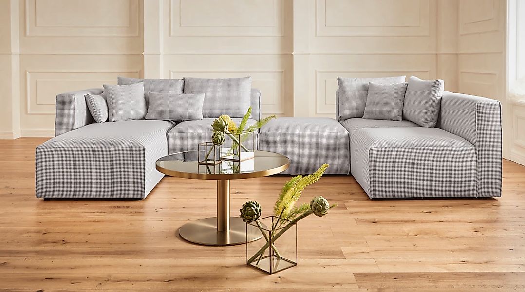 Home affaire Wohnlandschaft "Comfine U-Form", zusammengesetzt aus Modulen, günstig online kaufen