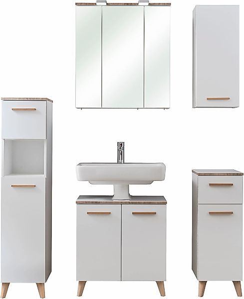 Saphir Badmöbel-Set »Quickset 931 5-teilig, Waschbeckenunterschrank und LED günstig online kaufen
