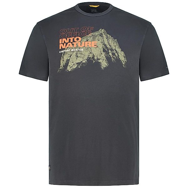 camel active T-Shirt mit Garment-Dye-Färbung Farbe anthrazit Größe: 5XL günstig online kaufen
