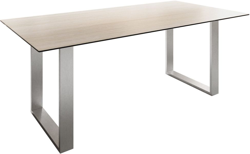 DELIFE Esstisch Edge, Keramik Laminam®Travertino Bianco günstig online kaufen