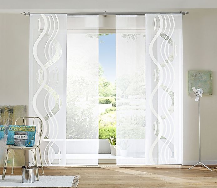 Neutex for you Schiebegardine "Rona-Uni" Klettband 1 Stk. tlg. Inkl. Montag günstig online kaufen