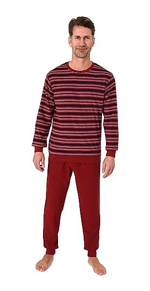 Normann Pyjama Normann Herren Frottee Schlafanzug Streifenlook – auch in Üb günstig online kaufen