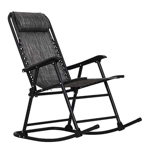 Outsunny Garten-Rockingsessel Klappbarer Rocking Chair dim. 90L x 64B x 110 günstig online kaufen