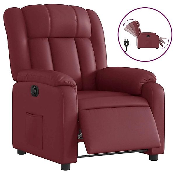vidaXL Relaxsessel Elektrisch Weinrot Kunstleder 3205254 günstig online kaufen
