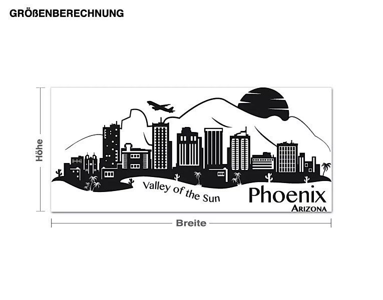 Wandtattoo Architektur & Skyline Skyline Phoenix Arizona günstig online kaufen