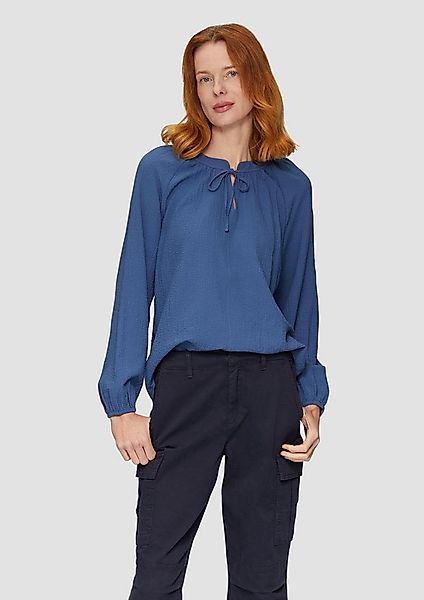 s.Oliver Langarmbluse Bluse Strukturierte Bluse mit Raffdetails günstig online kaufen