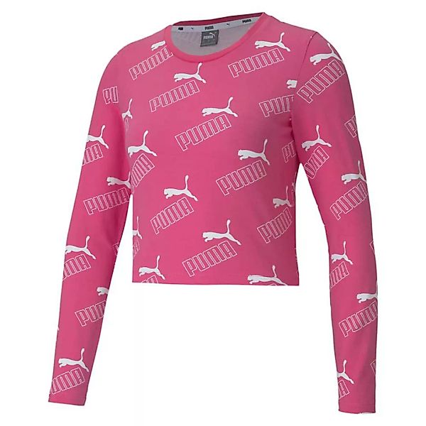 Puma Amplified All Over Prinfitted Langarm-t-shirt M Glowing Pink günstig online kaufen