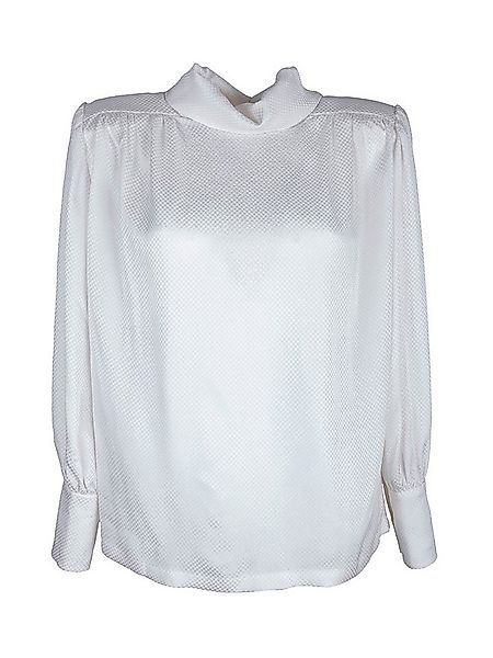 RUA & RUA Seidenbluse Seidenjacquard Elegante Bluse mit Metallknopf-Detail günstig online kaufen