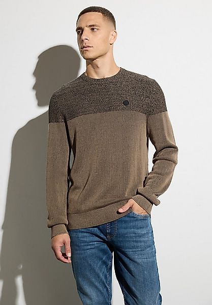 STREET ONE MEN Strickpullover aus reiner Baumwolle günstig online kaufen