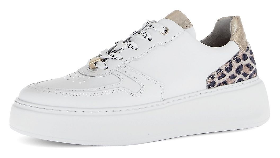 Gabor FLORENZ Plateausneaker, Freizeitschuh, Halbschuh, Schnürer, Kontrastb günstig online kaufen