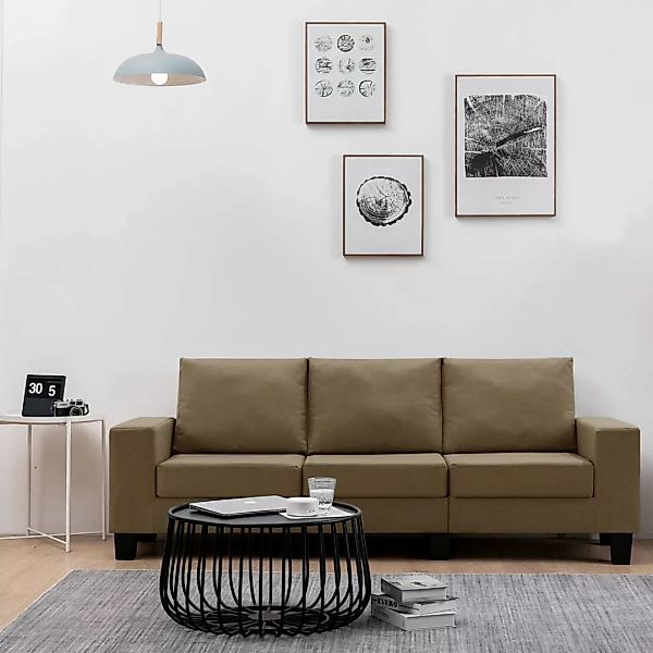 3-sitzer-sofa Braun Stoff günstig online kaufen