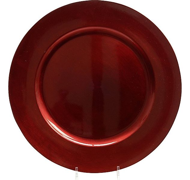 Kaemingk Dekoteller Kaemingk Kunststoffteller rot Ø 33 cm günstig online kaufen