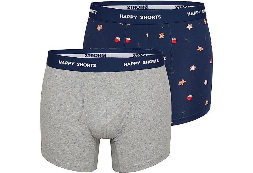 HAPPY SHORTS Trunk 2er Pack HAPPY SHORTS Jersey Boxershorts Pant Weihnachte günstig online kaufen