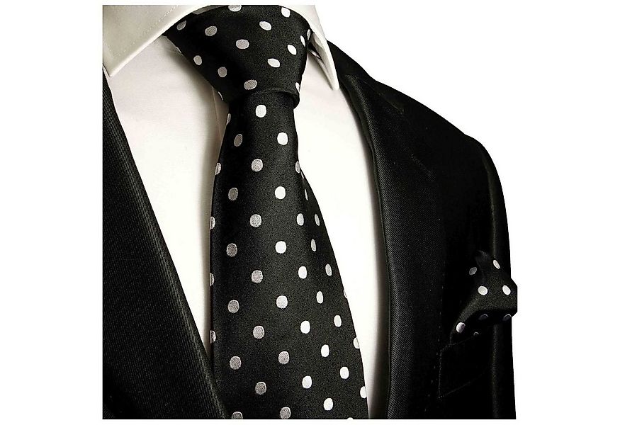 Paul Malone Krawatte Herren Seidenkrawatte und Tuch modern gepunktet 100% S günstig online kaufen