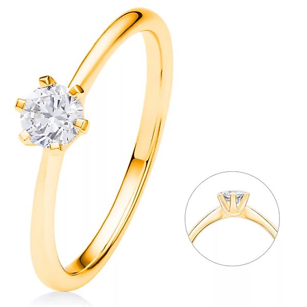 ONE ELEMENT Diamantring "0.3 ct Diamant Brillant Ring aus 585 Gelbgold", Da günstig online kaufen