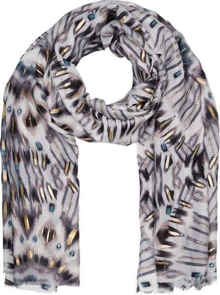 styleBREAKER Modeschal Schal Batik Muster Metallic günstig online kaufen