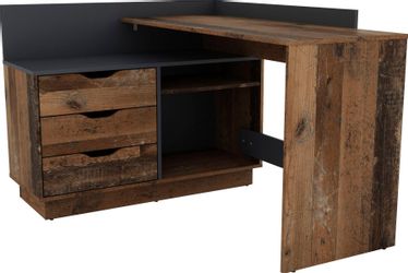 byLIVING Eckschreibtisch "Bern" mit viel Stauraum, Breite 129 cm, rechts od günstig online kaufen