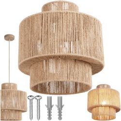 tectake Deckenleuchten Pendelleuchte Allegra aus Jute günstig online kaufen