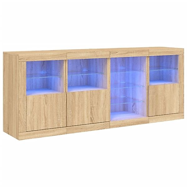 vidaXL Sideboard mit LED-Leuchten Sonoma-Eiche 164x37x67 cm 3209053 günstig online kaufen