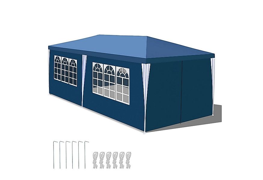 Clanmacy Pavillon Pavillon Partyzelt Festzelt Wasserdicht mit Fenster 3x3m/ günstig online kaufen