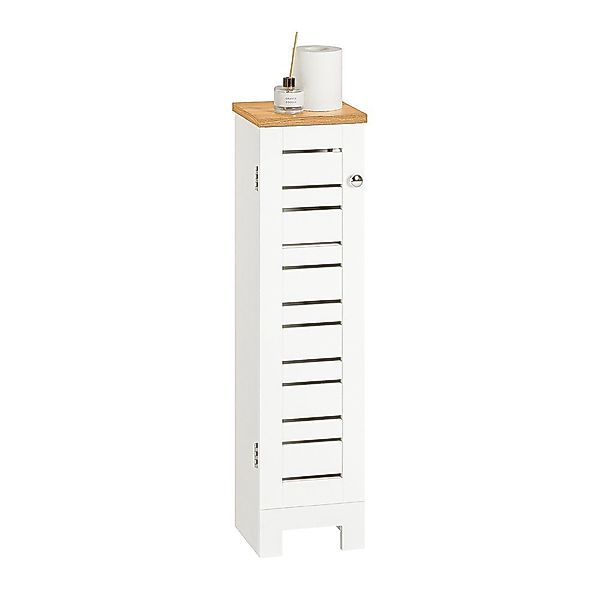 SoBuy Freistehend Toilettenrollenhalter Badezimmer MDF Weiß BZR85-W günstig online kaufen