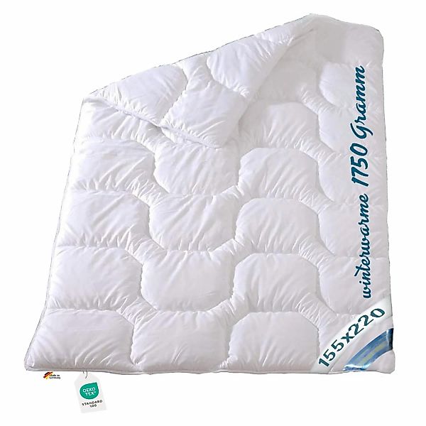 Extra warme Winter Bettdecke Duo Steppbett Baumwollbezug 155x220 95° günstig online kaufen