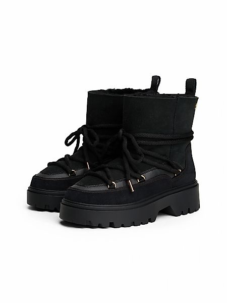 Tommy Hilfiger Winterboots "REAL SHEARLING LACEUP SNOWBOOT", Blockabsatz, P günstig online kaufen